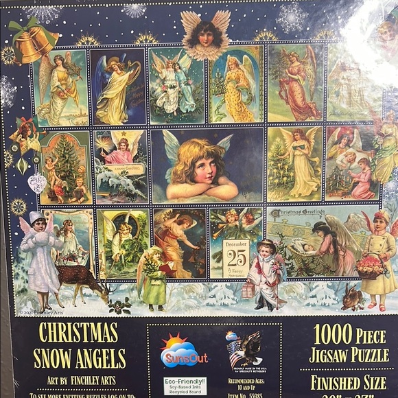 Christmas Snow Angels Jigsaw Puzzle - 1000 Pieces - Picture 2 of 4